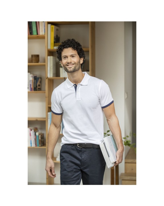 Polos personnalisable ELEVATE Polo Morgan manches courtes deux tons homme