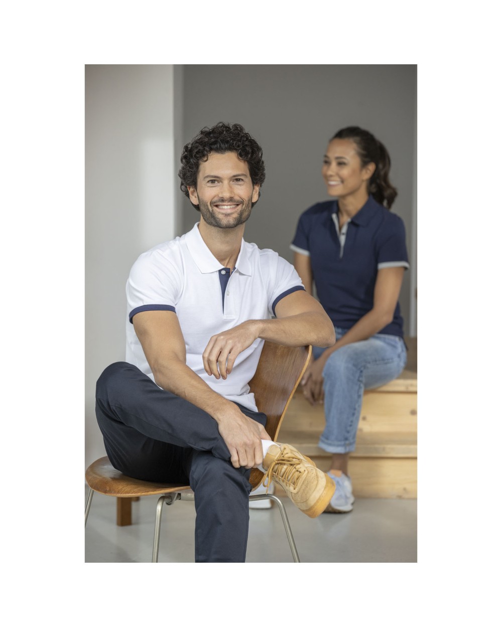 ELEVATE Morgan Polo für Herren, zweifarbig Poloshirts personalisierbar