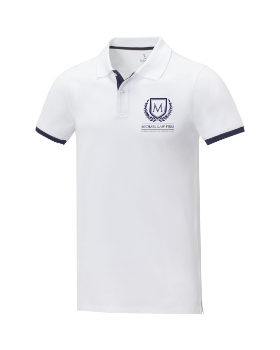 Polos personnalisable ELEVATE Polo Morgan manches courtes deux tons homme