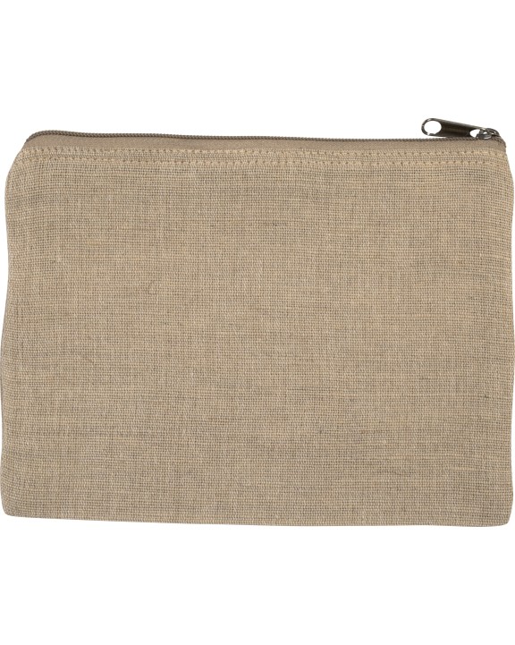 KIMOOD Kleine Tasche aus Jute-Baumwollmischgewebe Taschen personalisierbar