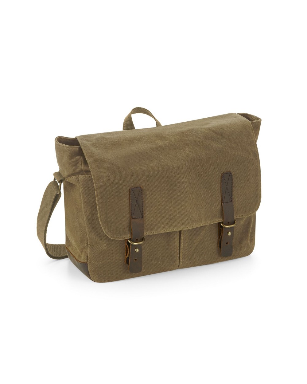 Tassen & Zakken QUADRA HERITAGE WAXED CANVAS MESSENGER voor bedrukking &amp; borduring