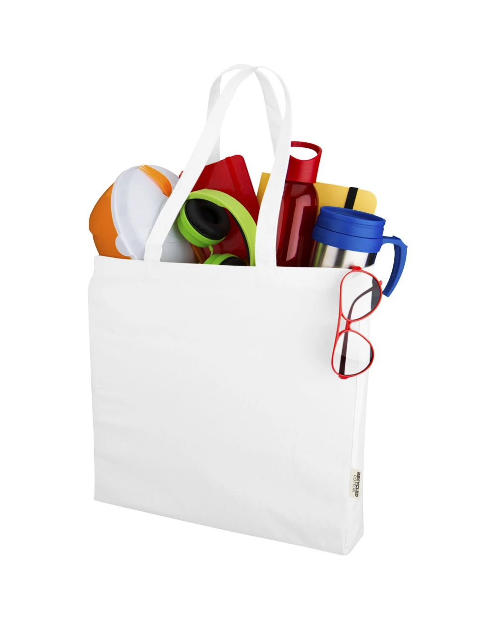 4DO Odessa 220 g/m² recycelte Baumwoll Tragetasche 13L Tote Bags personalisierbar