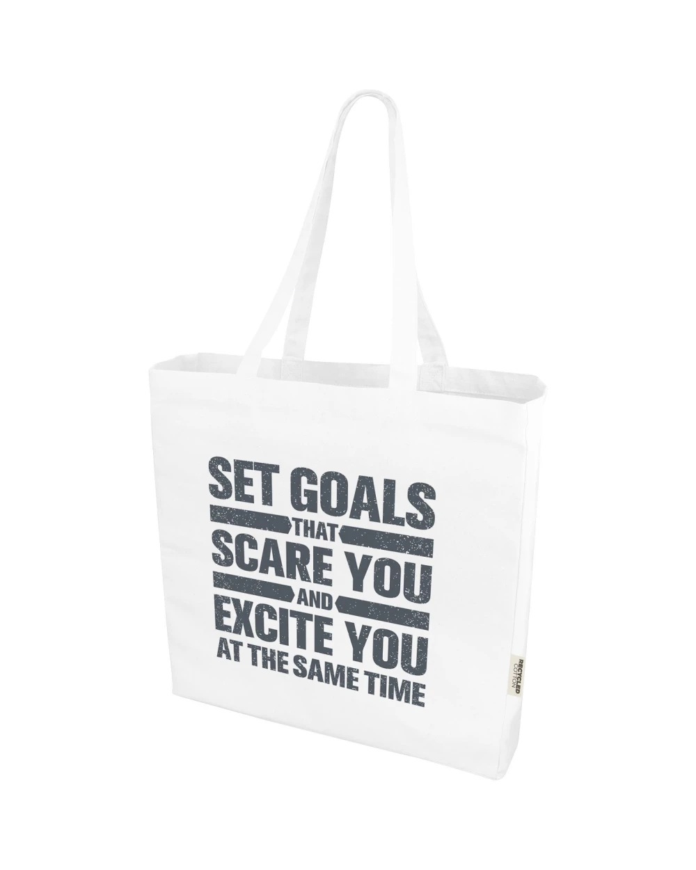 4DO Odessa 220 g/m² recycelte Baumwoll Tragetasche 13L Tote Bags personalisierbar