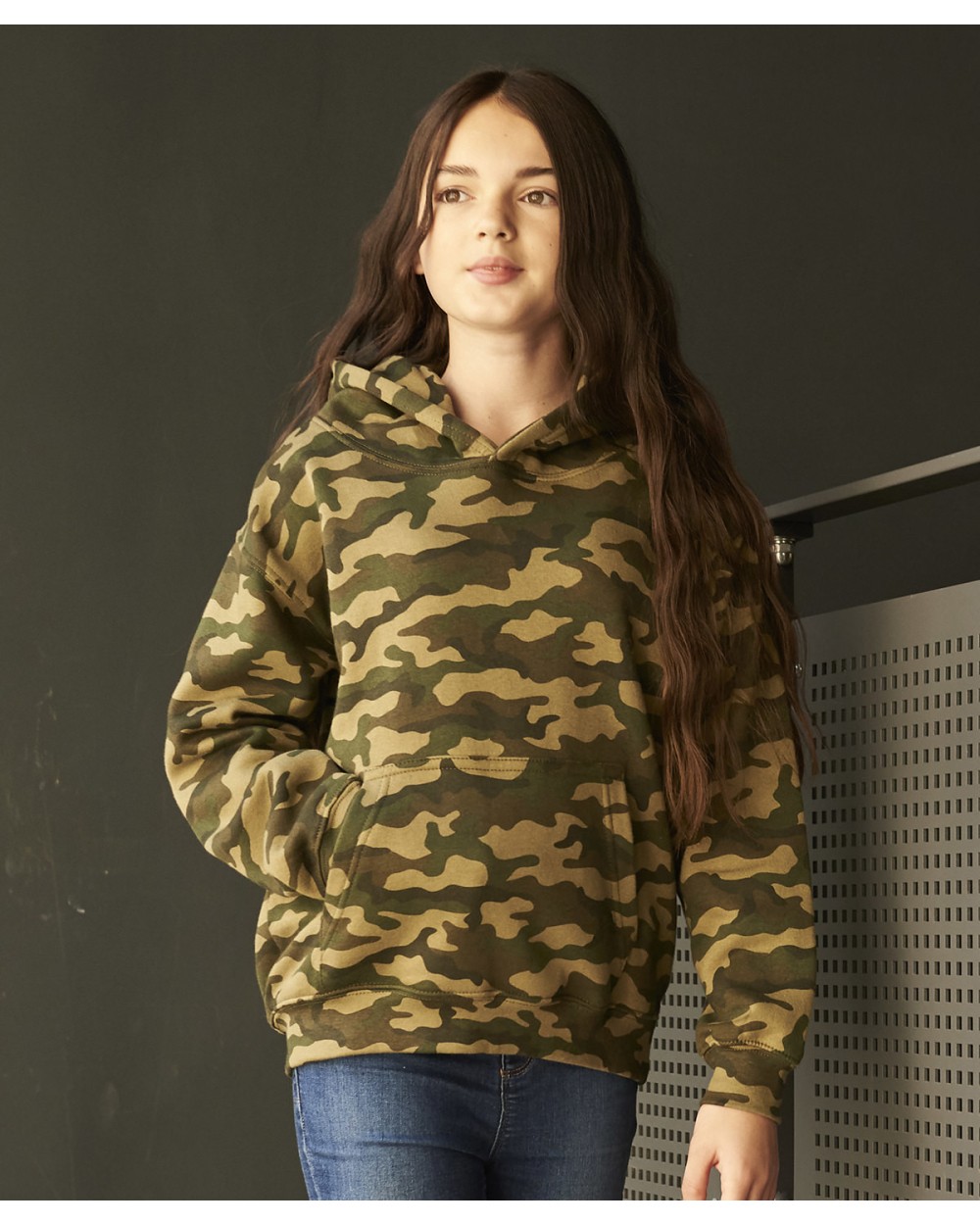 AWDIS Kids Camo Hoodie Sweatshirts personalisierbar