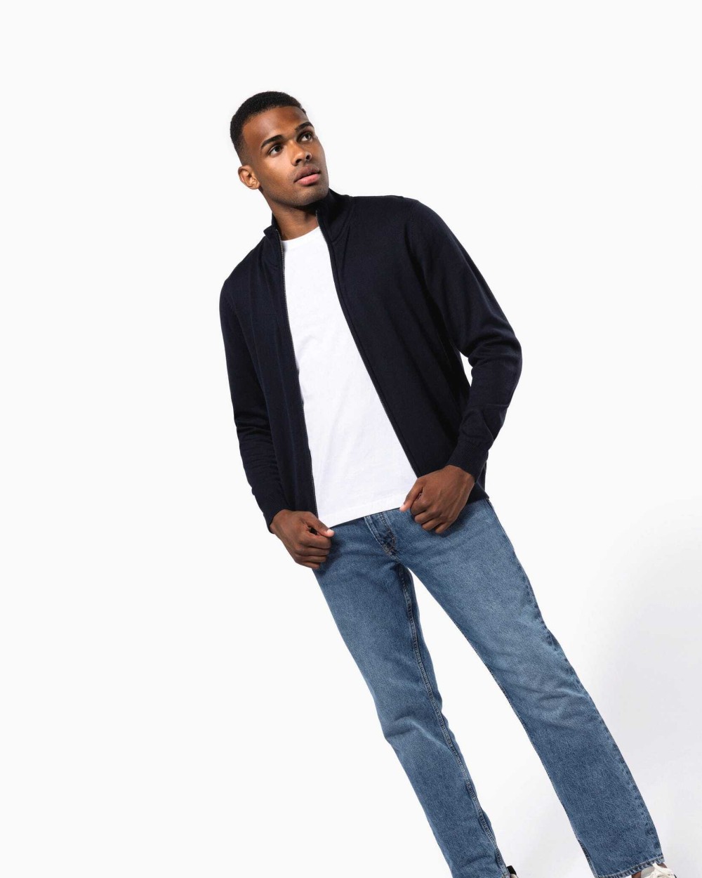 Pulls personnalisable KARIBAN Cardigan zippé homme
