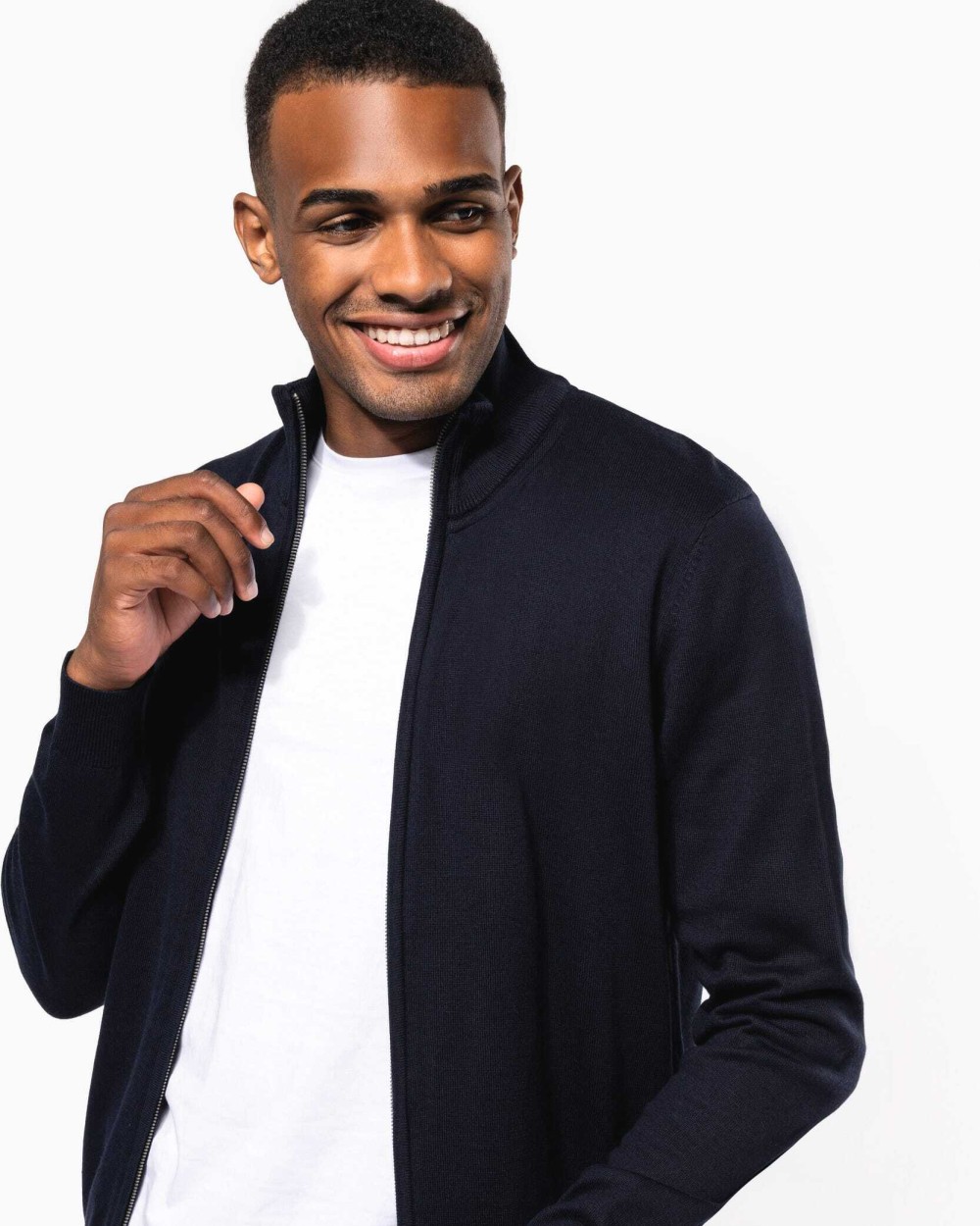 Pulls personnalisable KARIBAN Cardigan zippé homme