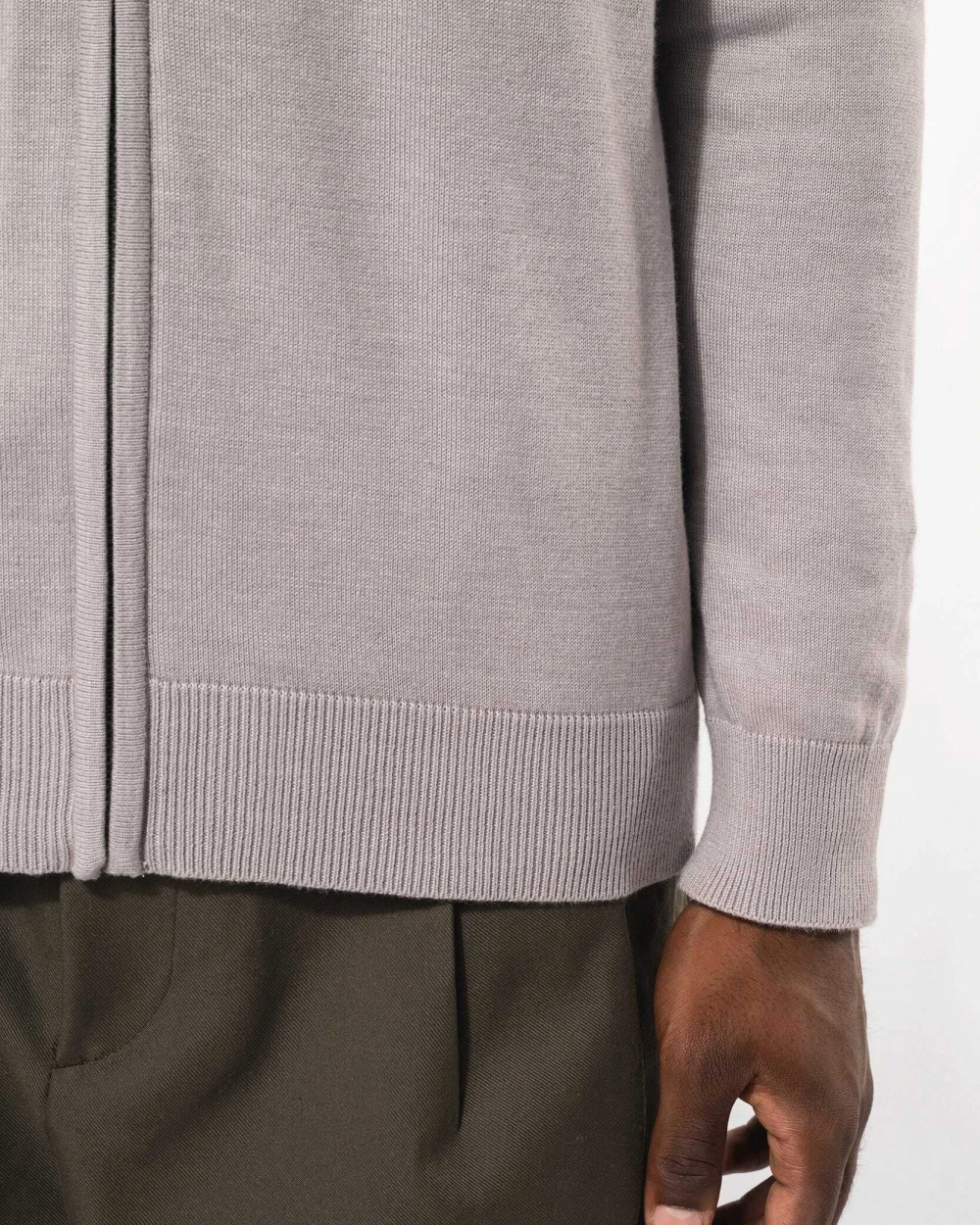 Truien KARIBAN Heren cardigan met rits voor bedrukking &amp; borduring