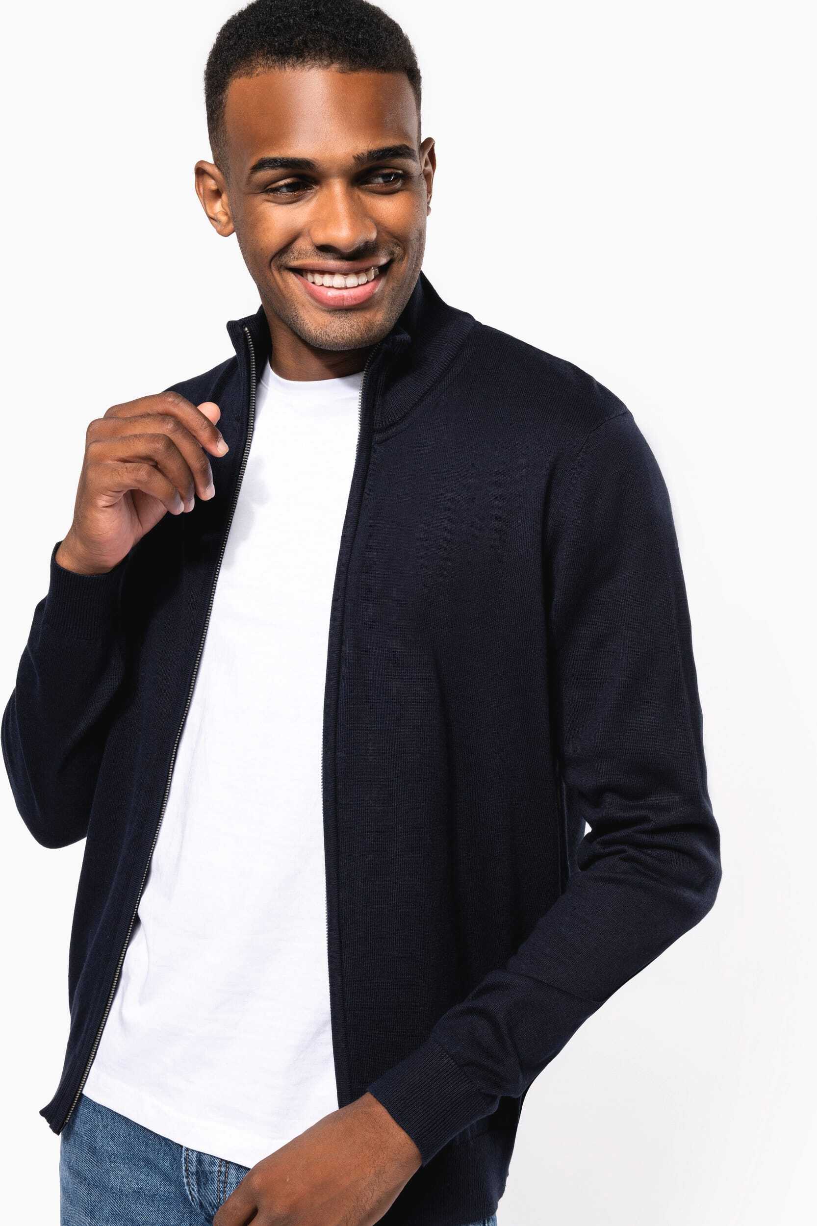 Pulls personnalisable KARIBAN Cardigan zippé homme