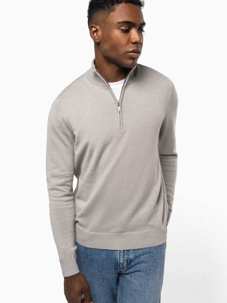 Pulls à personnaliser KARIBAN Pull 1/4 zip homme 