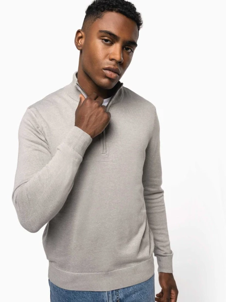 Pulls à personnaliser KARIBAN Pull 1/4 zip homme 