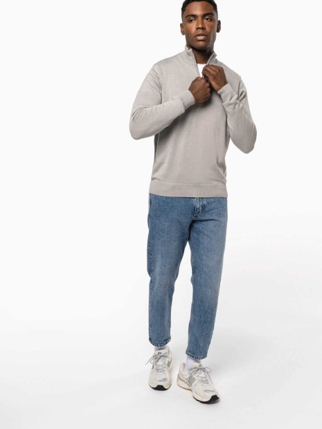 Pulls à personnaliser KARIBAN Pull 1/4 zip homme 