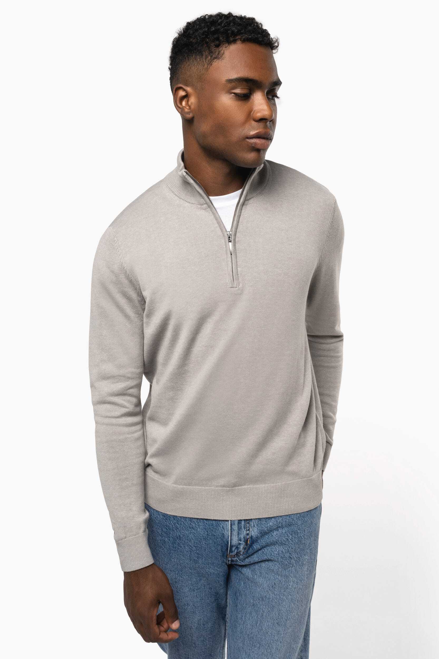 Pulls personnalisable KARIBAN Pull 1/4 zip homme