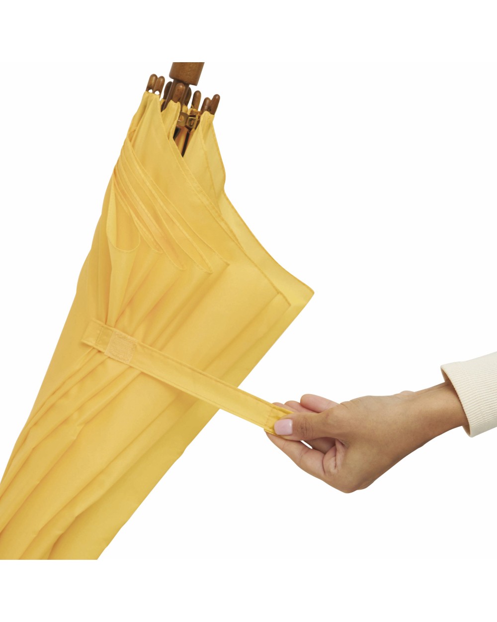 Paraplu's PRINTWEAR Automatic Umbrella With Wooden Handle Boogie voor bedrukking &amp; borduring