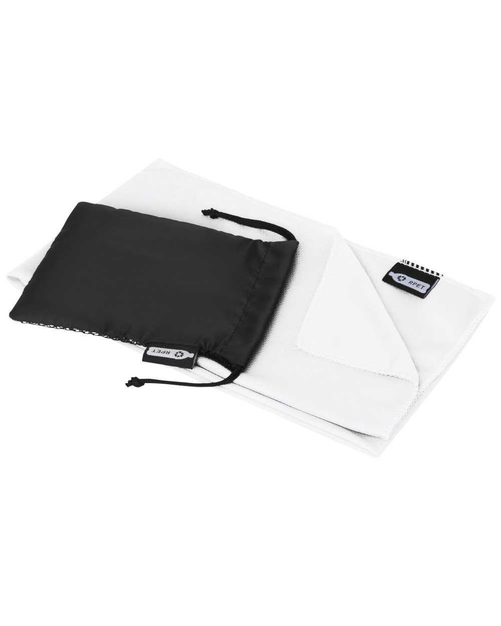 Benodigdheden 4DO Raquel gerecyclede PET sport koelhanddoek in een pouch 80 x 30 cm voor bedrukking &amp; borduring