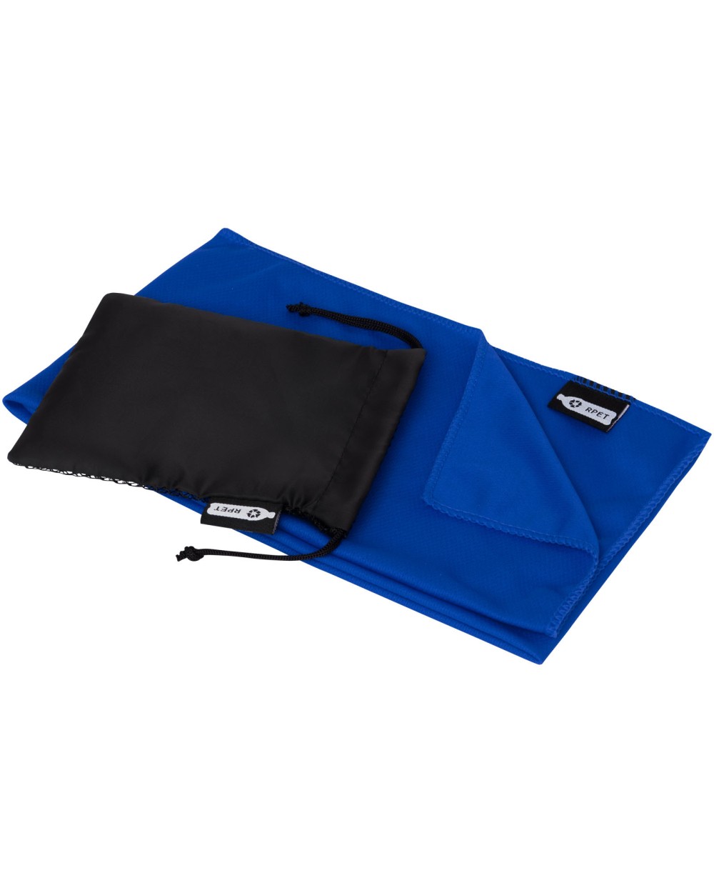 Accessoires personnalisable 4DO Serviette de sport rafraîchissante en PET recyclé Raquel avec pochette 80 x 30 cm