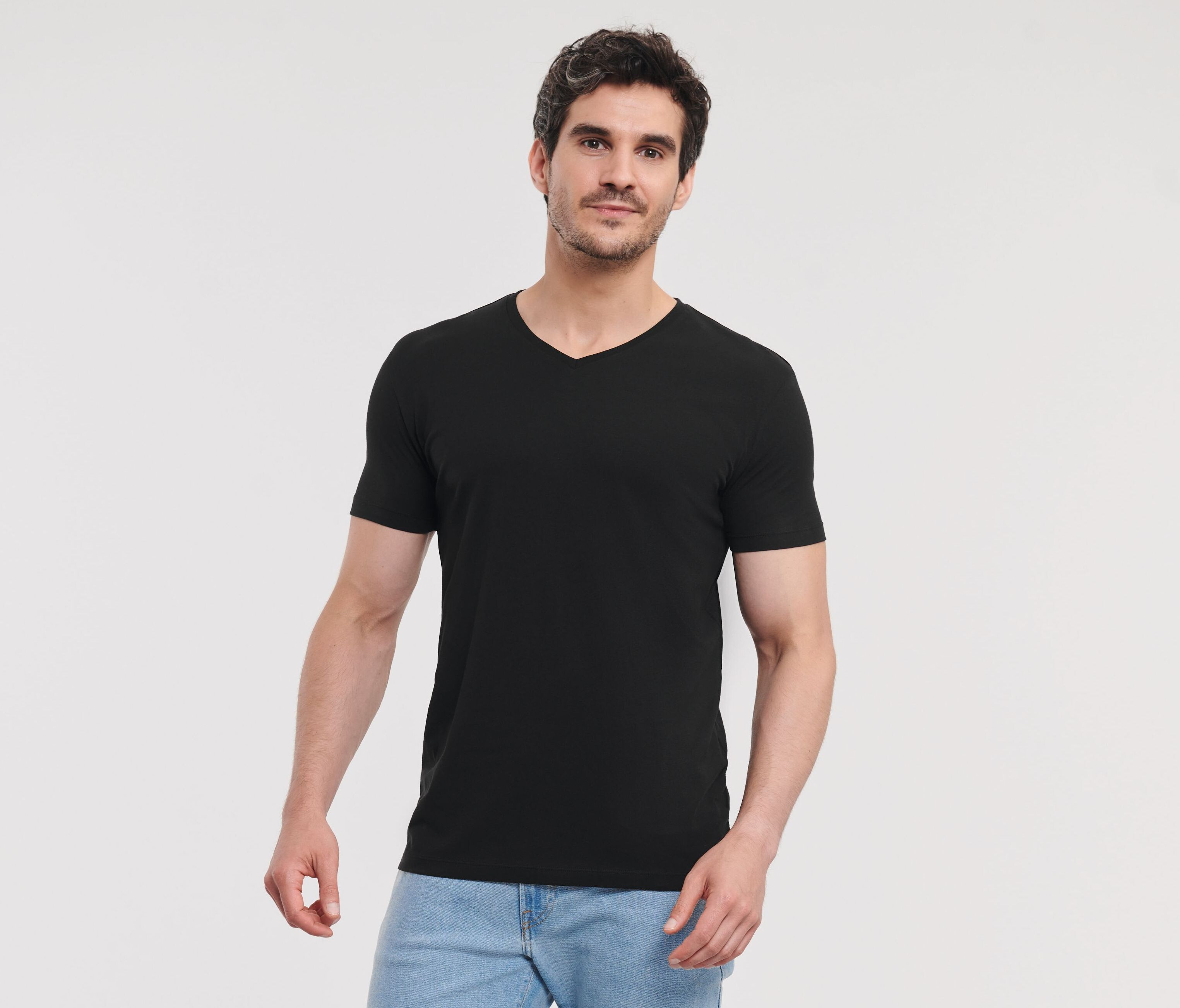 T-Shirts personnalisable RUSSELL MEN'S PURE ORGANIC V-NECK
