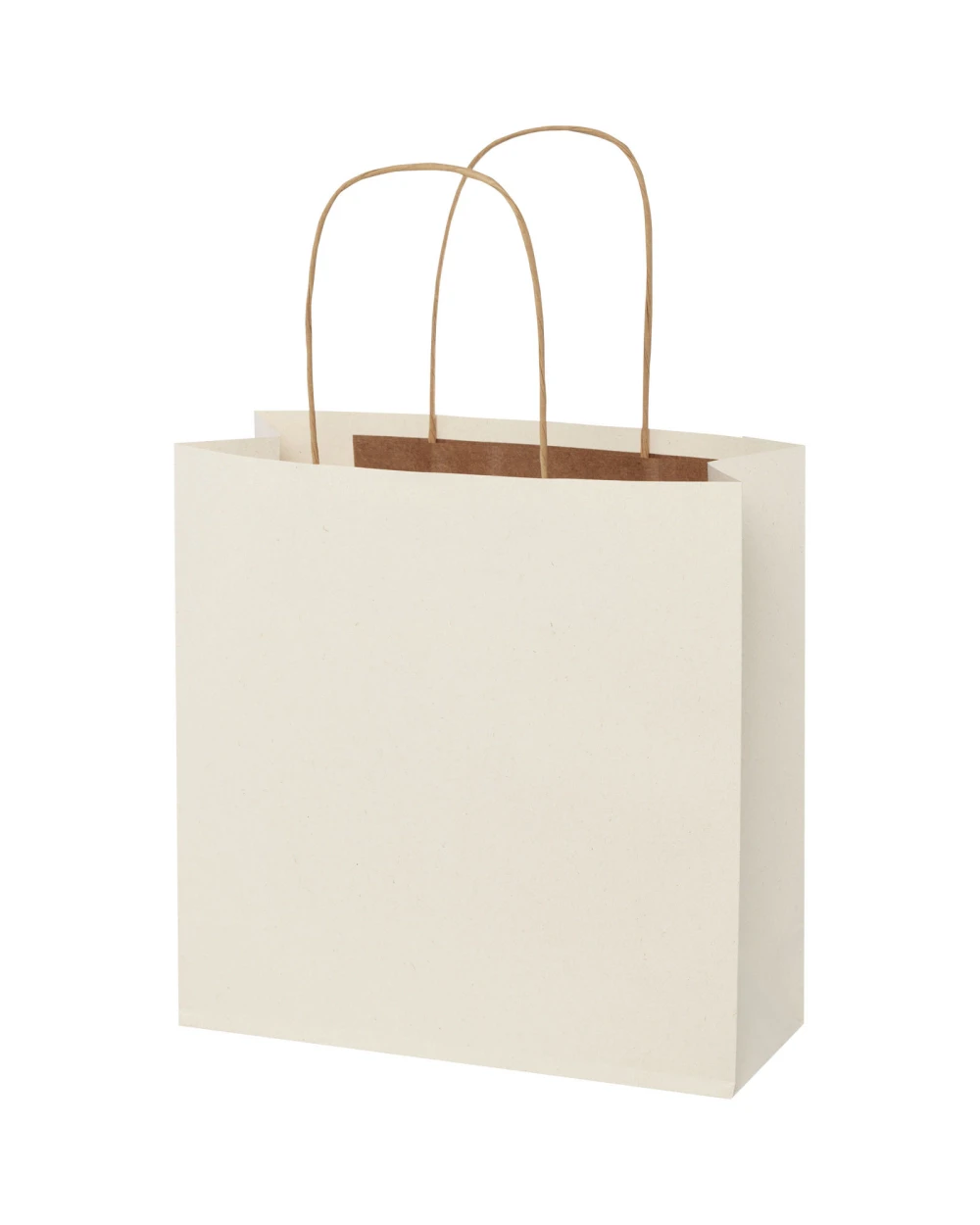 Sacs & Bagagerie personnalisable 4DO Sac en papier fabriqué à partir d déchets agricoles 150 g/m2 avec poignées torsadées, 24 x 9 x 24 cm