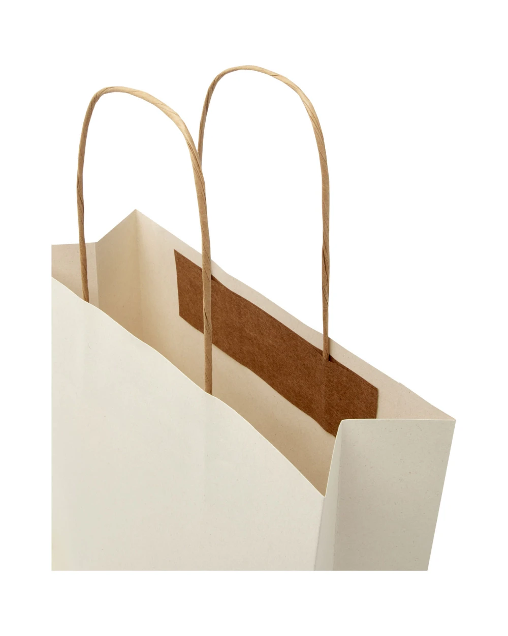 Sacs & Bagagerie personnalisable 4DO Sac en papier fabriqué à partir d déchets agricoles 150 g/m2 avec poignées torsadées, 24 x 9 x 24 cm