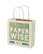 Sacs & Bagagerie personnalisable 4DO Sac en papier fabriqué à partir d déchets agricoles 150 g/m2 avec poignées torsadées, 24 x 9 x 24 cm