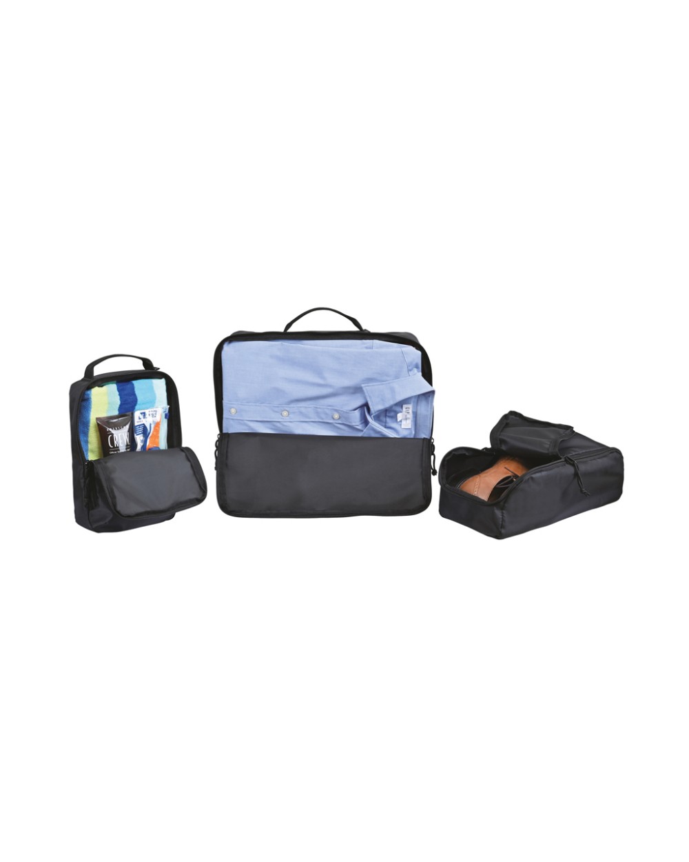 Tassen & Zakken 4DO Renew AWARE™ rPET 3 delige Packing Cube Set voor bedrukking &amp; borduring