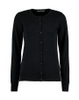 Truien KUSTOM KIT Women's Classic Fit Arundel Crew Neck Cardigan voor bedrukking &amp; borduring