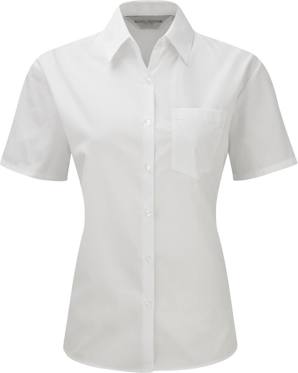 Hemden RUSSELL Ladies' Ss Polycotton Poplin Shirt voor bedrukking &amp; borduring