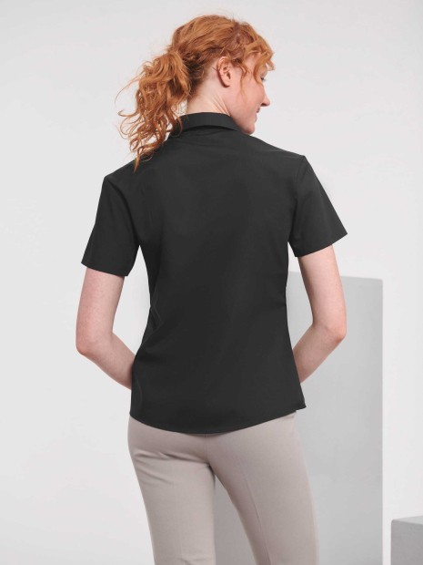 Chemises à personnaliser RUSSELL Chemise femme popeline polycoton manches courtes 