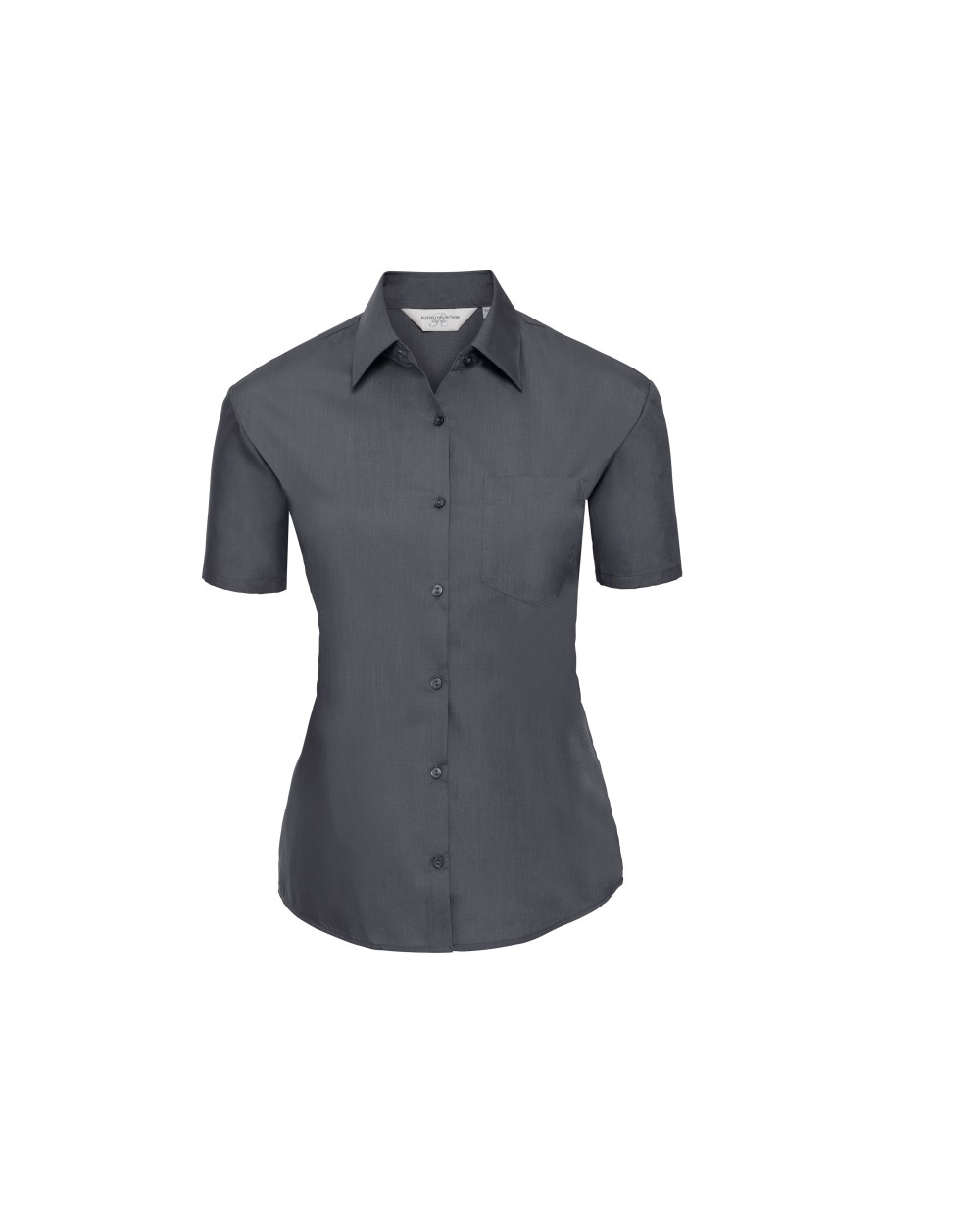 Hemden RUSSELL Ladies' Ss Polycotton Poplin Shirt voor bedrukking &amp; borduring