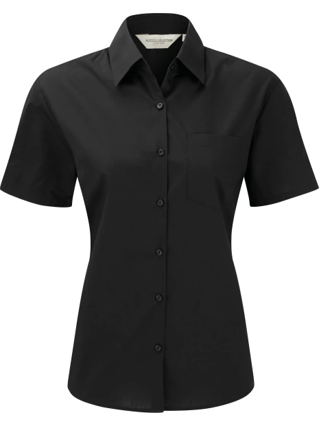 RUSSELL Chemise femme popeline polycoton manches courtes /api/colors/b9fdad4a-5e94-45cb-8c03-c08b349b28c3 personnalisable