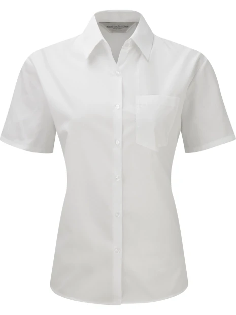 RUSSELL Chemise femme popeline polycoton manches courtes /api/colors/7a92cd2d-10d2-40b4-928b-296bb7487506 personnalisable