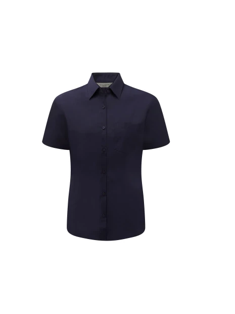 RUSSELL Chemise femme popeline polycoton manches courtes /api/colors/b68891a9-1d28-4f7a-8deb-775c45027afd personnalisable