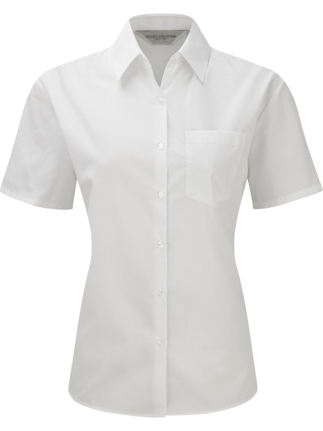 RUSSELL Chemise femme popeline polycoton manches courtes /api/colors/7a92cd2d-10d2-40b4-928b-296bb7487506 personnalisable