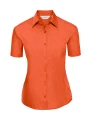 RUSSELL Chemise femme popeline polycoton manches courtes /api/colors/d51260d5-b263-4200-988d-ee19f414959e personnalisable
