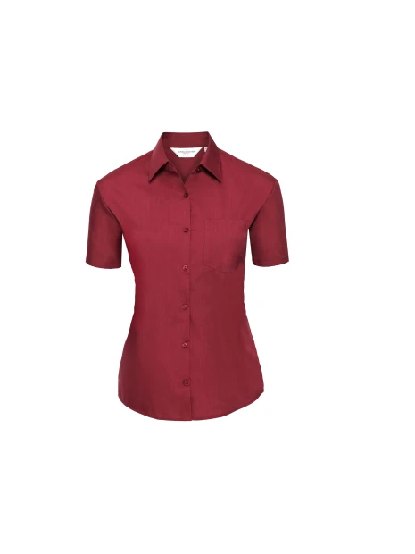 RUSSELL Chemise femme popeline polycoton manches courtes /api/colors/f7def30f-cf00-4a4e-8048-9f030f6d3017 personnalisable