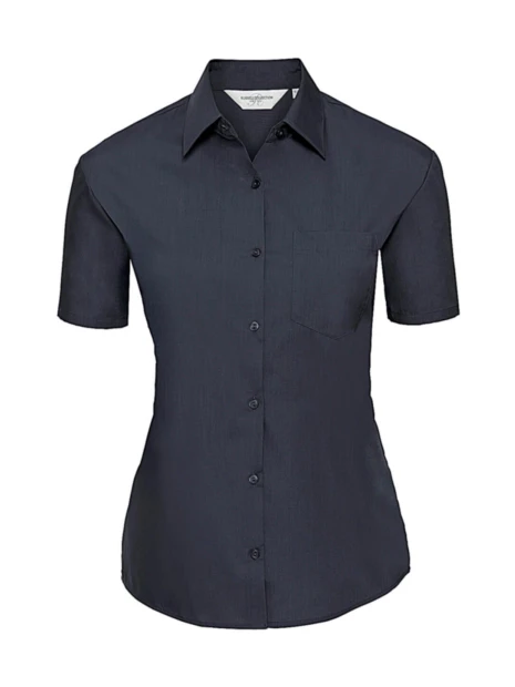 RUSSELL Chemise femme popeline polycoton manches courtes /api/colors/dac7f052-16c9-4080-ba5c-aefc702fb74b personnalisable