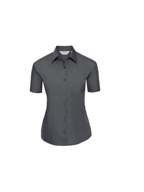 RUSSELL Chemise femme popeline polycoton manches courtes /api/colors/2fa123ac-77ac-4f42-beb3-f6a528eded78 personnalisable