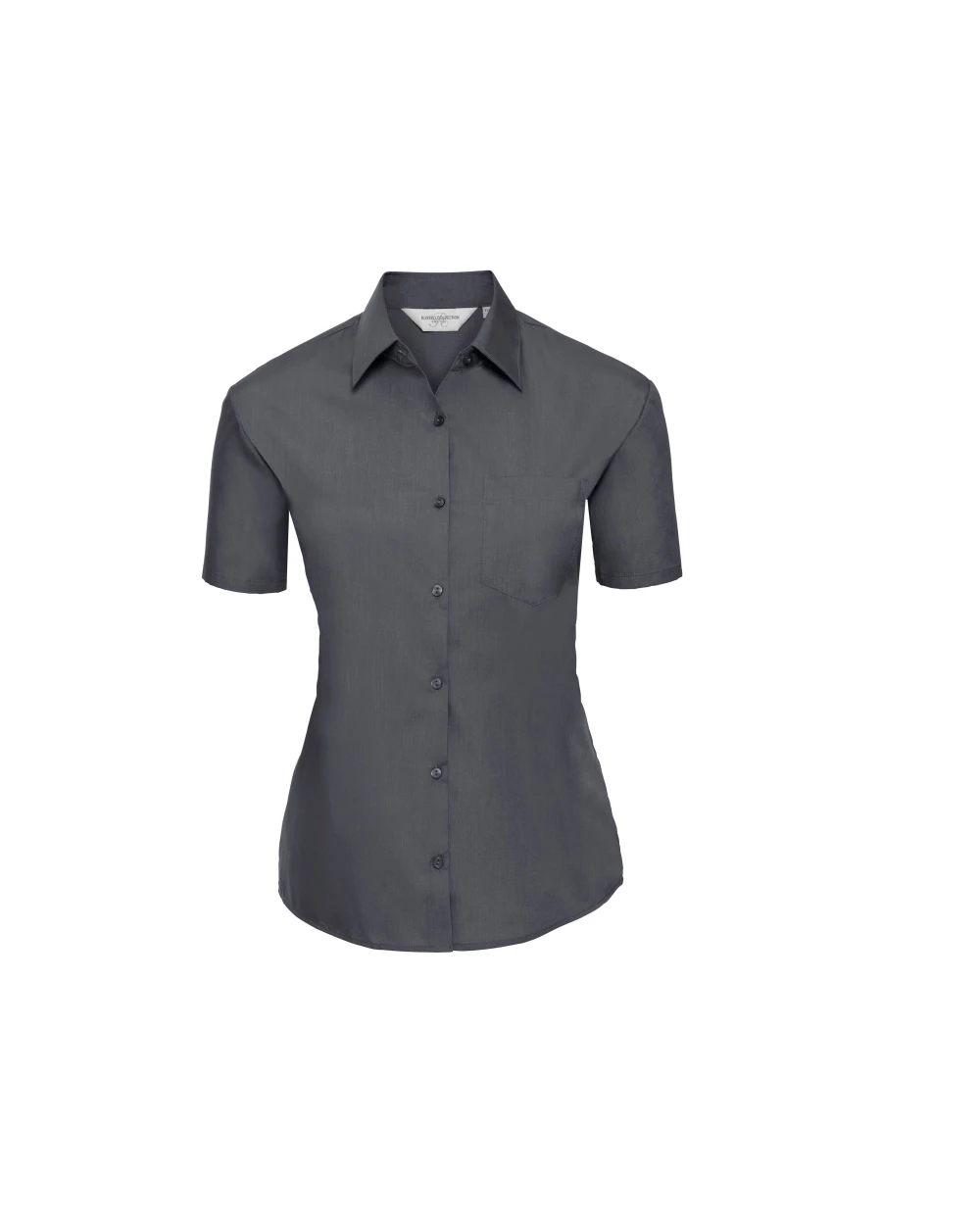 Hemden RUSSELL Ladies' Ss Polycotton Poplin Shirt voor bedrukking &amp; borduring