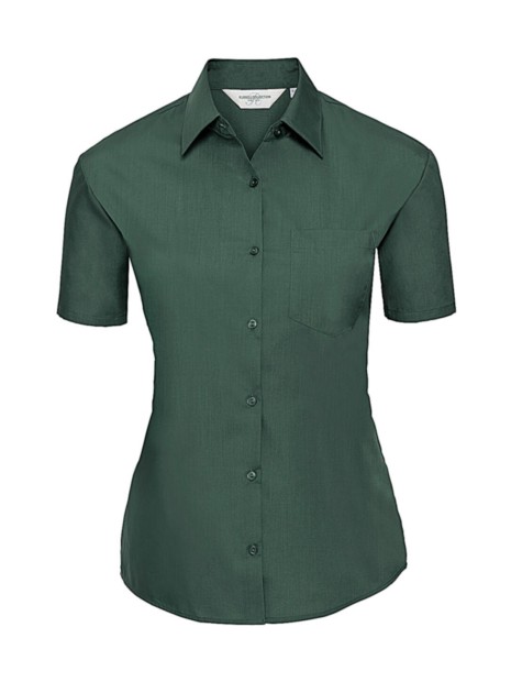 RUSSELL Chemise femme popeline polycoton manches courtes /api/colors/703c36ed-7cf8-4ab1-a432-f578ca5c6bbd personnalisable