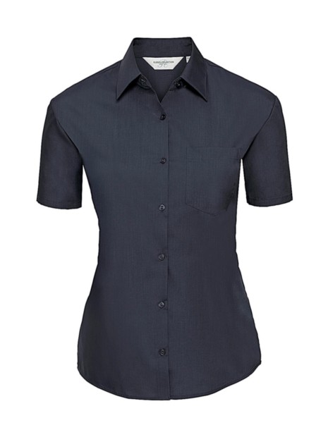RUSSELL Chemise femme popeline polycoton manches courtes /api/colors/dac7f052-16c9-4080-ba5c-aefc702fb74b personnalisable