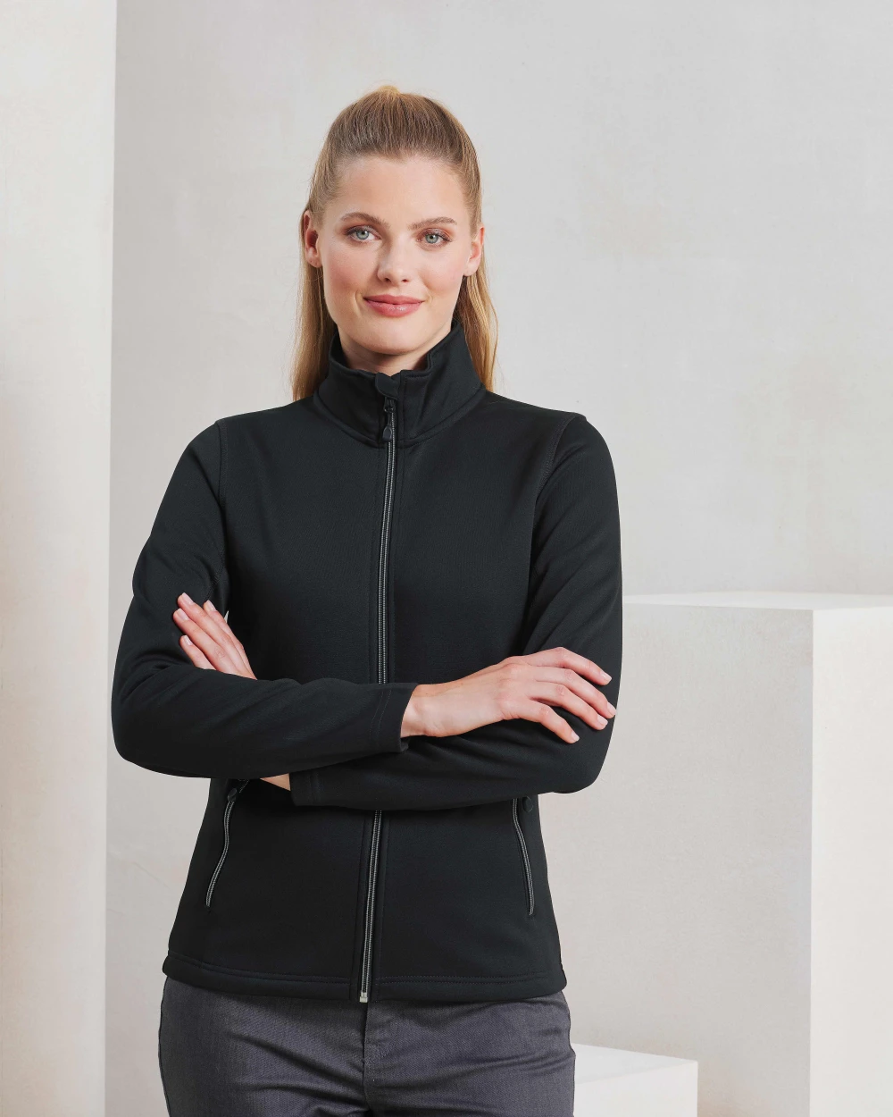 Sweat-shirts personnalisable PREMIER Sweat-shirt durable à fermeture zippée intégrale à teinture par filature pour femmes  