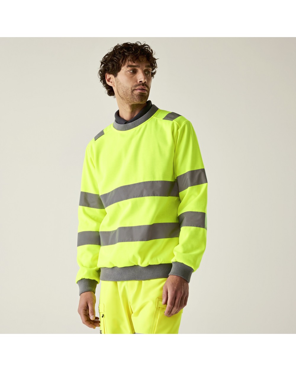 Sweaters & hoodies REGATTA Hi-Vis Pro Contract Crew Neck Sweatshirt voor bedrukking &amp; borduring