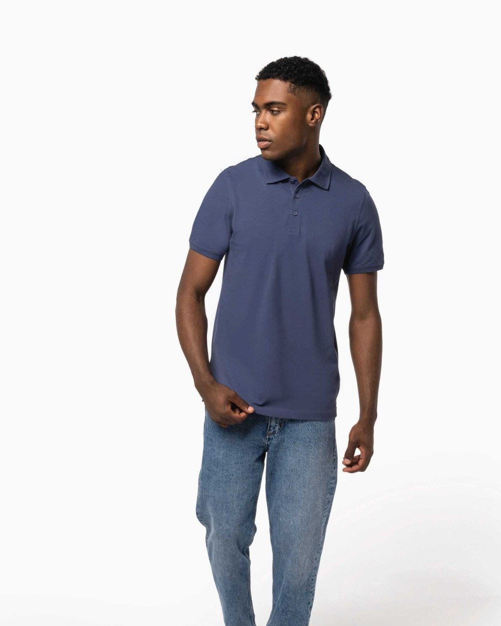 KARIBAN Kurzarm-Polohemd für Herren. Aus Baumwollpiqué Poloshirts personalisierbar