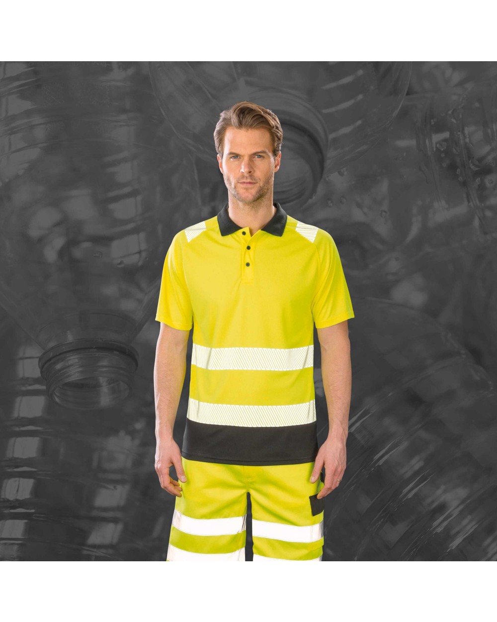 RESULT Recyceltes Sicherheits-Polohemd Poloshirts personalisierbar