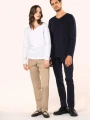 T-Shirts à personnaliser KARIBAN T-shirt Supima® col V manches longues femme 