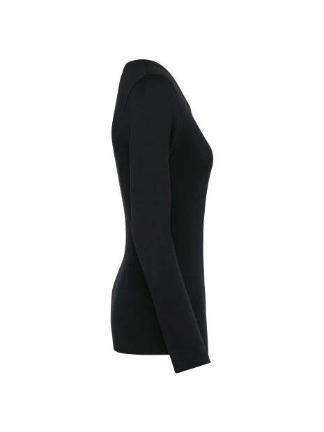 KARIBAN T-shirt Supima® col V manches longues femme /api/colors/b9fdad4a-5e94-45cb-8c03-c08b349b28c3 personnalisable