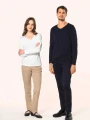 T-Shirts à personnaliser KARIBAN T-shirt Supima® col V manches longues femme 