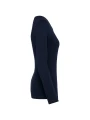 KARIBAN T-shirt Supima® col V manches longues femme /api/colors/058f028c-f565-4146-9cba-11f5b0ade7a7 personnalisable