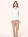 T-Shirts à personnaliser KARIBAN T-shirt Supima® col V manches longues femme 