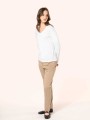 T-Shirts à personnaliser KARIBAN T-shirt Supima® col V manches longues femme 