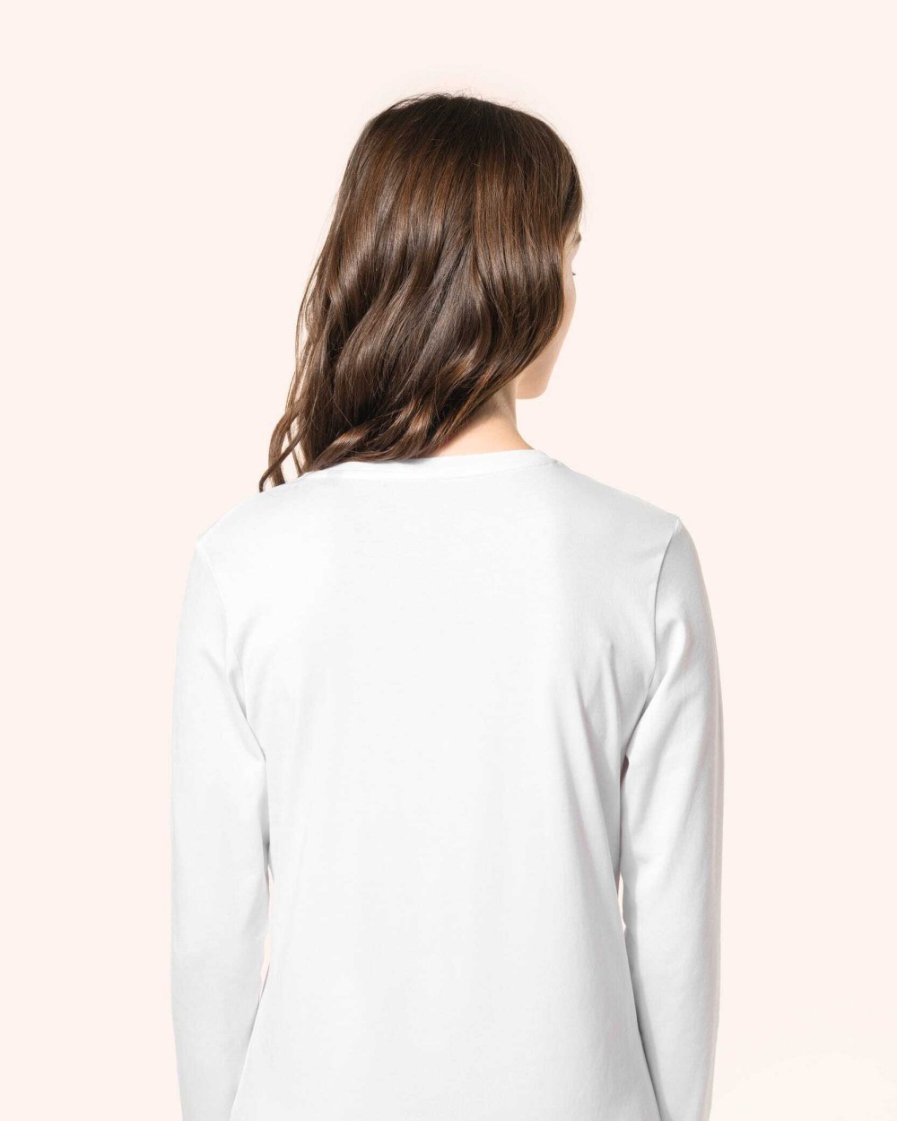 KARIBAN Supima® Damen-T-Shirt mit V-Ausschnitt und langen Ärmeln T-Shirts personalisierbar